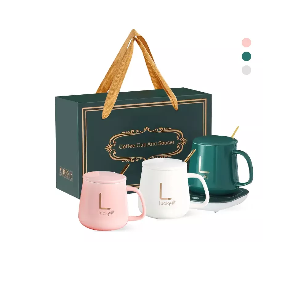 StayHot Mug Set Taza + Calentador de Lujo
