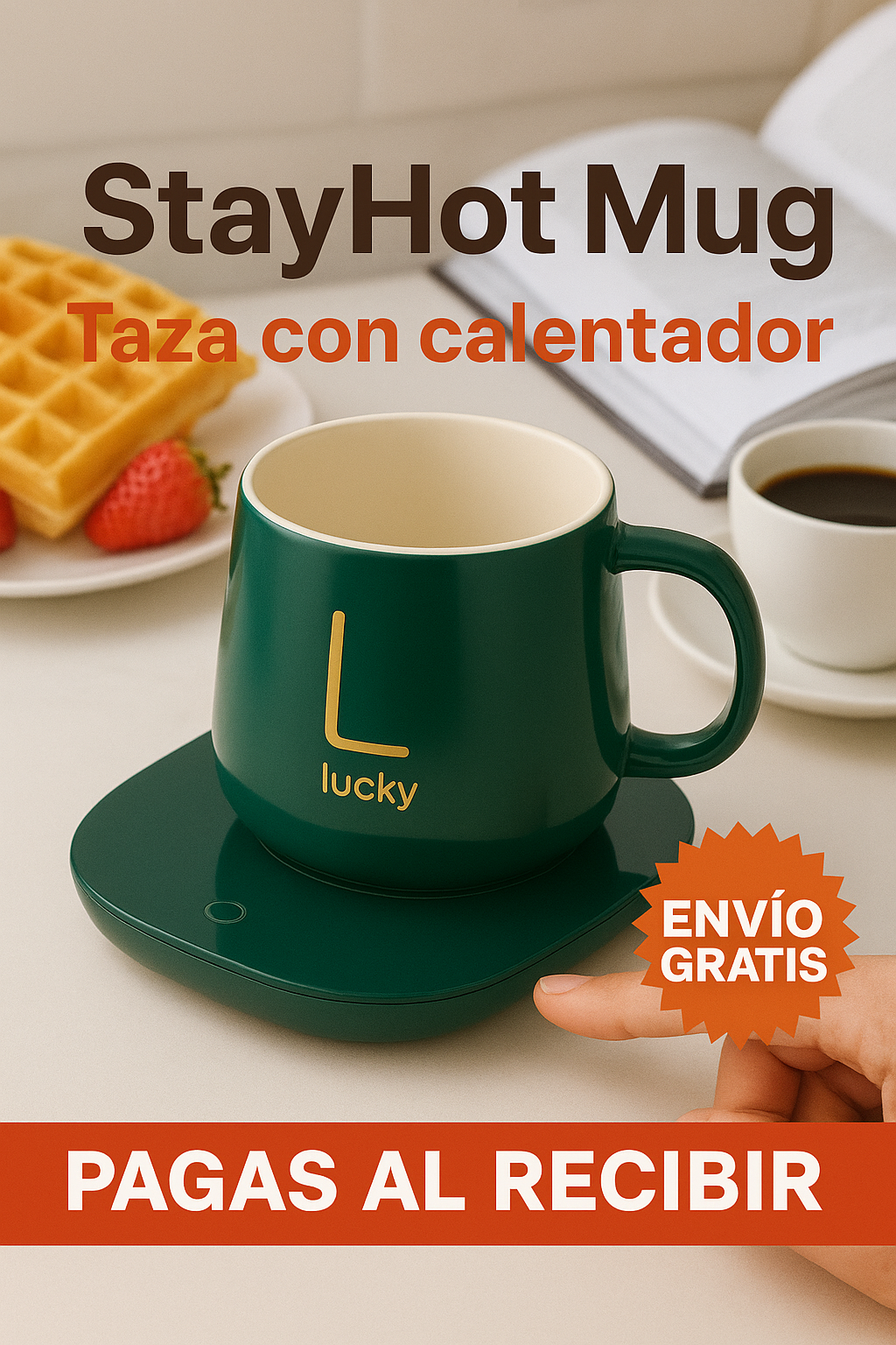 StayHot Mug Set Taza + Calentador de Lujo